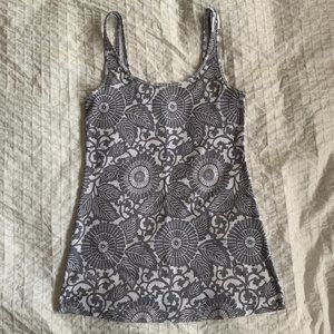 2 for $40 - lululemon white and grey floral tank